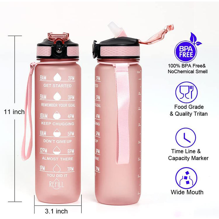 CHINA SELECTION 2023Custom Eco-Friendly Amazing Hot Sale 750ml Bpa Free Sports Drinking Gym Water Bottle Plastic With Straw
