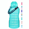64OZ 1 Gallon 128 OZ Straw Motivational Time Marker Reminder Sports Water Bottle for Camping Workouts Outdoor Activity