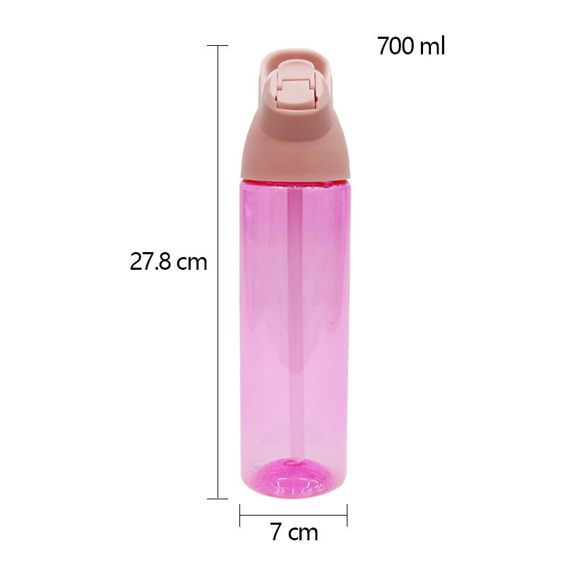 New BPA-Free Times to Drink Plastic Travel Sports Water Bottle With Straw Lid