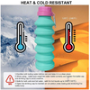 Reusable Silicone Collapsible Portable Leak Proof Sports Drinking Cup Foldable Travel Outdoor Water Bottle with Lid