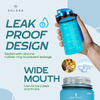 Popular Cartoon Children's Plastic Motivational Sports Drinking Water Bottle Duck Mouth Cup with Straw for Kids