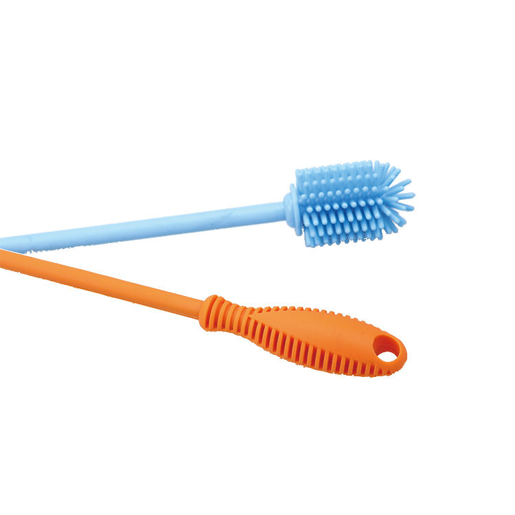 Long Handle Silicone Bottle Brush Kitchen Baby Multi-funcition Soft Rubber Silicone Cup Cleaning Brush