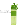 Wholesale 700Ml Custom Wide Mouth Water Drink Bottle Transparent Bottles With Straw Sleeve Handle