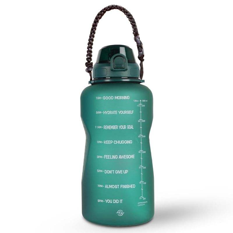 Hot 2024 2L Motivational Gradient BPA FREE GYM Fitness Sports Leakproof Wide Mouth Tritan Plastic Water Bottle with Time Marker