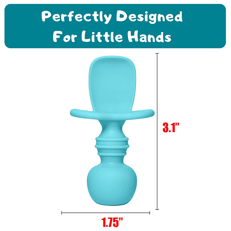 Perfect Baby Led Weaning Utensils Set Silicone Bibs Suction Divided Plate Spoons 3 PCS Silicone Baby Feeding Set