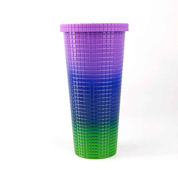 700ml High Appearance Level Color Wholesale Custom Portable Party Practical Plastic Water Cup With Straw