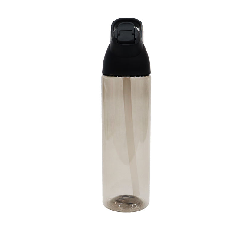 700Ml Colorful Clear Transparent Portable Transparent Plastic Water Bottle With Straw Handle