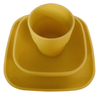 Bamboo Kid Plates, (4 Color Set), Stackable and Reusable,Eco-Friendly, BPA Free, Non Toxic, Dishwasher Safe