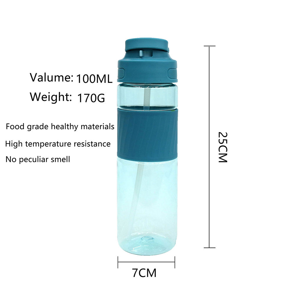 Hot Sell 700Ml Leakproof Transparent Reusable Water Drink Bottle Plastic With Silicone Sleeve