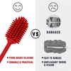 Deep Cleaning Silicone Cleaning Brushes Long Handle Glass Water Cup Bottle Brush Bacteria Remover with Removable Head