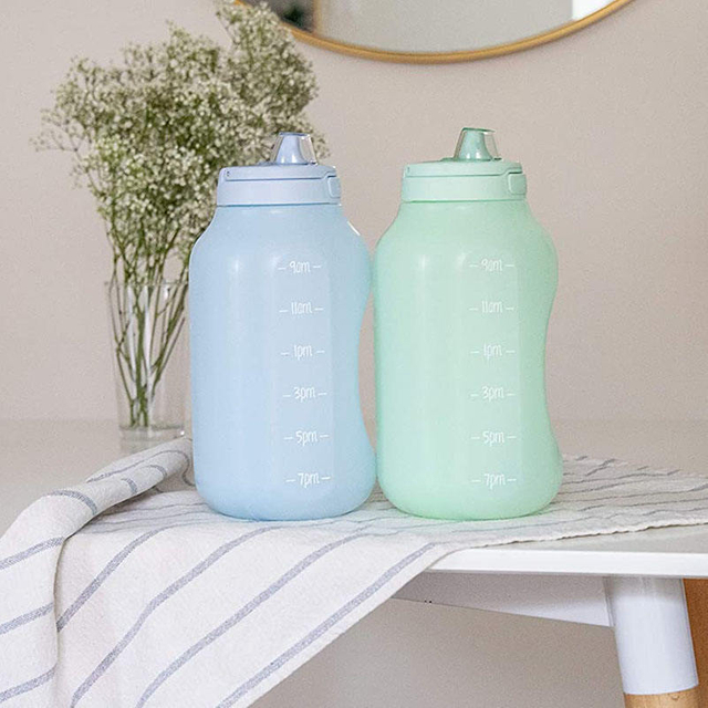1500ml New BPA-free Handle Food Grade Straw Large Capacity Fashion Out Water Bottle