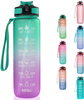 Wholesale Customize Bpa Free 1000ml 1l 32oz 32 oz 1 Gallon Plastic Tritan Motivational Drinking Water Bottle with Time Marker