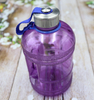 Half Gallon Big Water Bottle, 3.7 L Large Leak Proof Sports Jug with Handle,Huge BPA Free PETG Plastic Wide Mouth