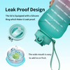 BPA Free Custom Logo Half Gallon PETG Plastic 2.2 Litre Sport Water Bottle with Time Marker