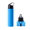 Food Grade 600ML Silicone Travel Camping Folding Water Bottle