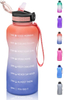 Outdoor Sports Half Gallon 64 oz BPA Free Time Marker Motivational Plastic Water Bottles