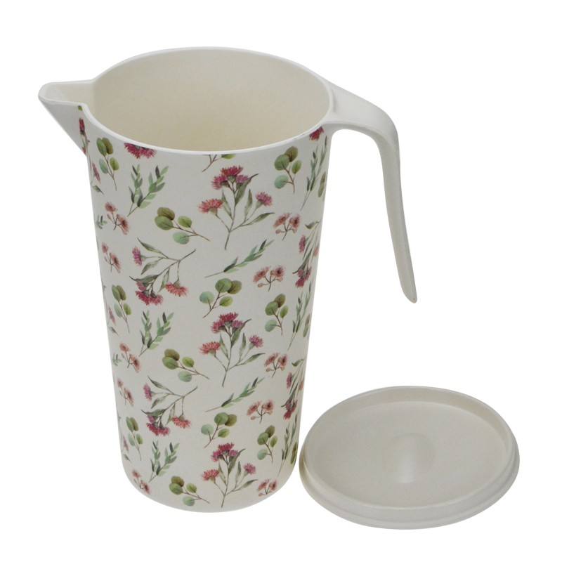 2024 Fashion Plastic Bamboo Fiber Water Drinking Jug With Side Handle