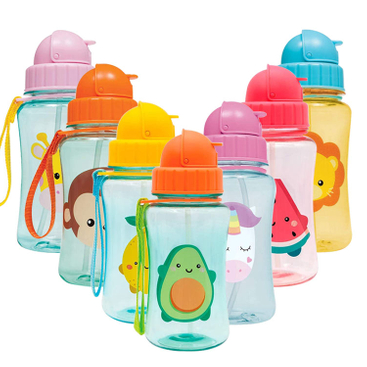 Wholesale 350Ml Tritan Drinking Bottle Plastic Water Bottle With Straw for Kids Children
