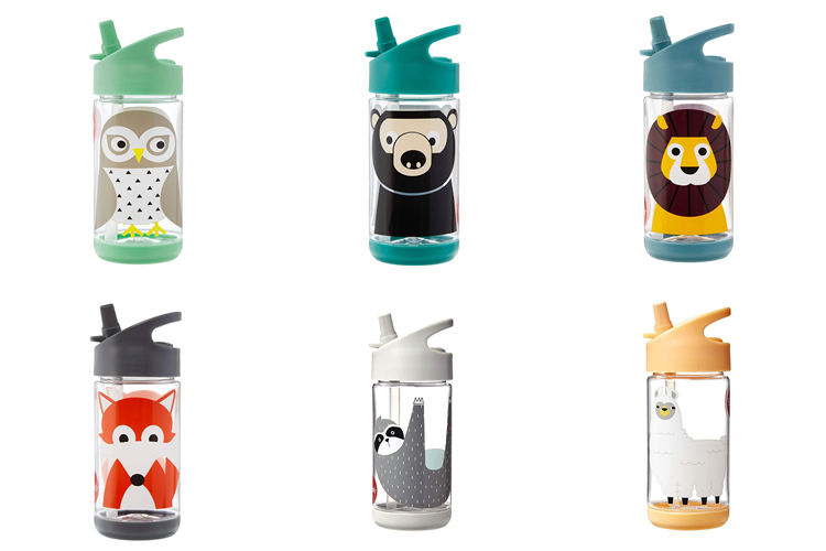 300Ml 500Ml Kids Water Bottle Bpa Free Kids Plastic Water Bottle With Straw and Rope With Custom Logo