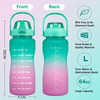 Wholesale 64oz 2 Liter Large Capacity Fitness Gallon Sports Motivational Plastic Water Bottle with Time Marker and Straw