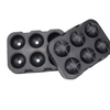 Sphere Silicone Ice Mold Silicone Bpa Free Reusable 4 Cavity Round Sphere Shape Mould Silicone Ice Ball Mold Tray for Whiskey