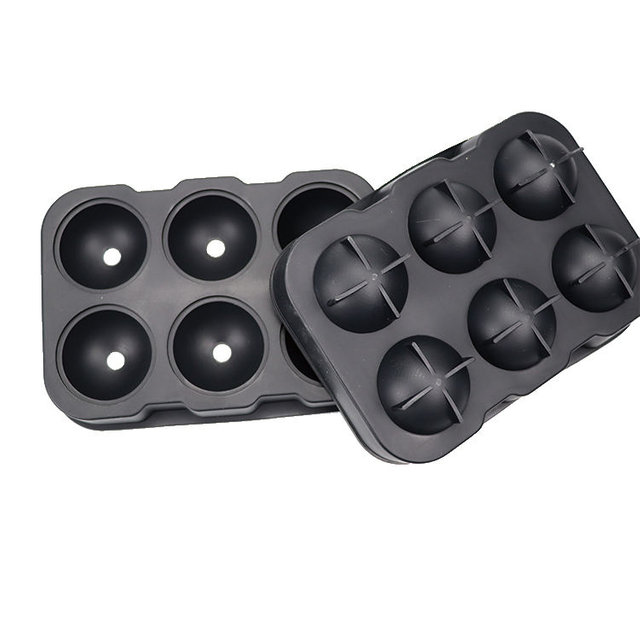 Sphere Silicone Ice Mold Silicone Bpa Free Reusable 4 Cavity Round Sphere Shape Mould Silicone Ice Ball Mold Tray for Whiskey