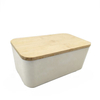 Eco Friendly 1-layer Storage Food Corn Fiber Lunch Box With Bamboo Lid