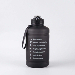 74oz Leak Proof Tritan Material BPA Free 2.2L Motivational Water Bottle with Straw & Big Handle