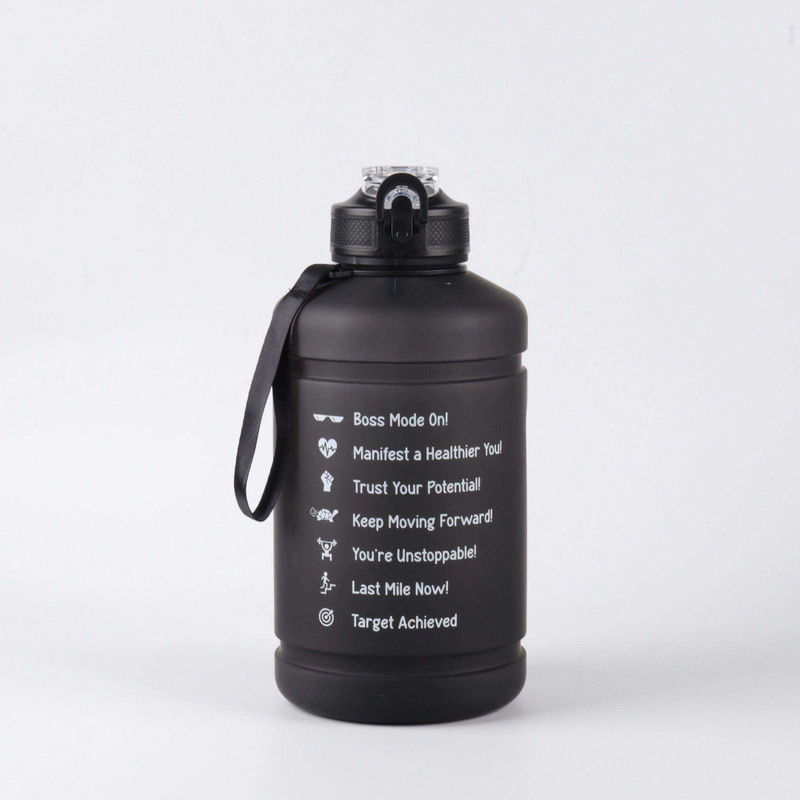 74oz Leak Proof Tritan Material BPA Free 2.2L Motivational Water Bottle with Straw & Big Handle
