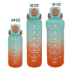 Reusable Custom logo Large Capacity 32oz with Rope Plastic Water Bottle Custom Gradient Color