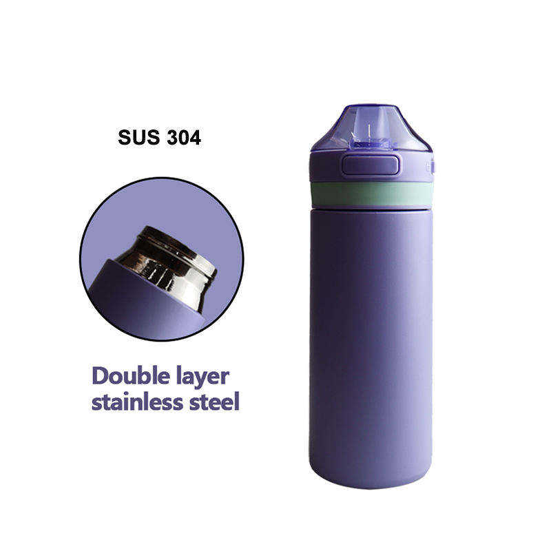 350ml Custom Many Colors Kids Stainless Steel Water Bottle with 12OZ Food Grade Silicone Suction Nozzle Leak Proof with Handle