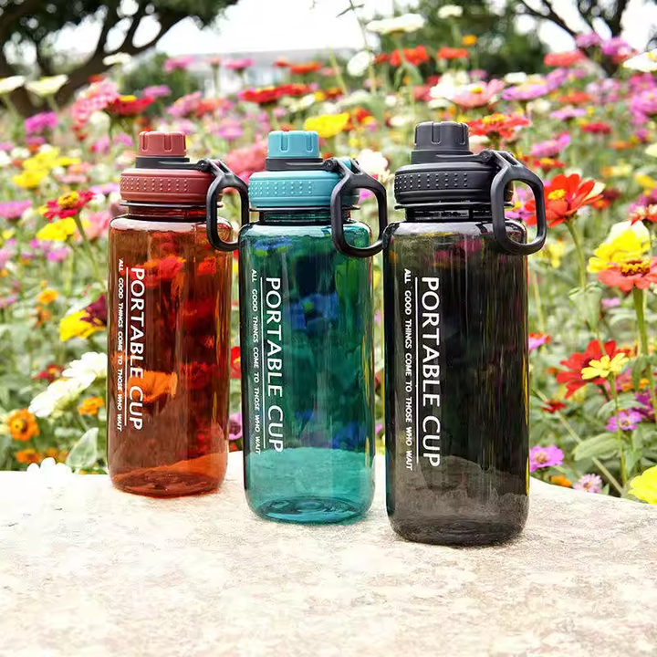 800Ml Large Capacity Anti-fall Sports Fitness High Temperature Resistance With Graduated Plastic Water Bottle