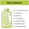 3.78L Large Capacity High Temperature and Drop Resistant Portable Straight Drink Mountain Climbing Plastic Water Bottle