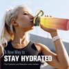 1L 32OZ Gym Water Bottles Motivational Sport Water Bottle BPA Free with Time Marker Wide Mouth Plastic Water Bottle