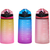 Custom Logo BPA Free 450ml Gym Water Bottles for Sports with Straw Kids Bottle Gradient Color BPA FREE