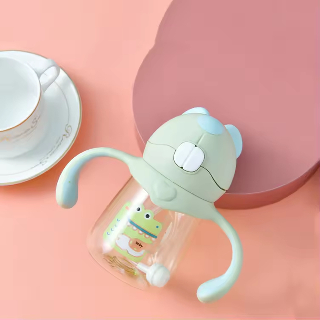300Ml Infants Children Learn to Drink Fall-proof Leak-proof Sippy Bottle With Handle