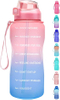 Large Half Gallon 64oz Leakproof Tritan BPA Free Motivational Water Bottle with Time Marker