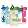Wholesale Customized 450ml Kids Drinking Bottle Plastic Drink Kids Water Bottle with Straw
