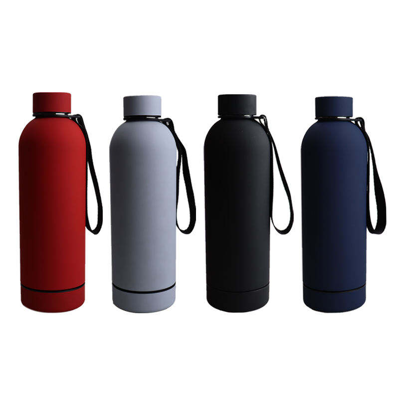 Custom Color and logo 16oz Stainless Steel Bottle Tea Cup Fruit Cup with Filter and Handle Rope