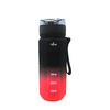Wholesale Gradient Plastic Sports Water Bottle With Straw Cover Bicycle Water Bottle With Belt