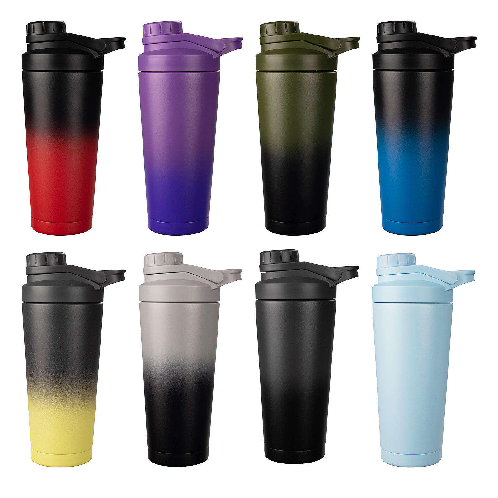 750ml Protein Tumblers Gym Portable Bottle with Handle Double Wall Stainless Steel Protein Shaker Bottle