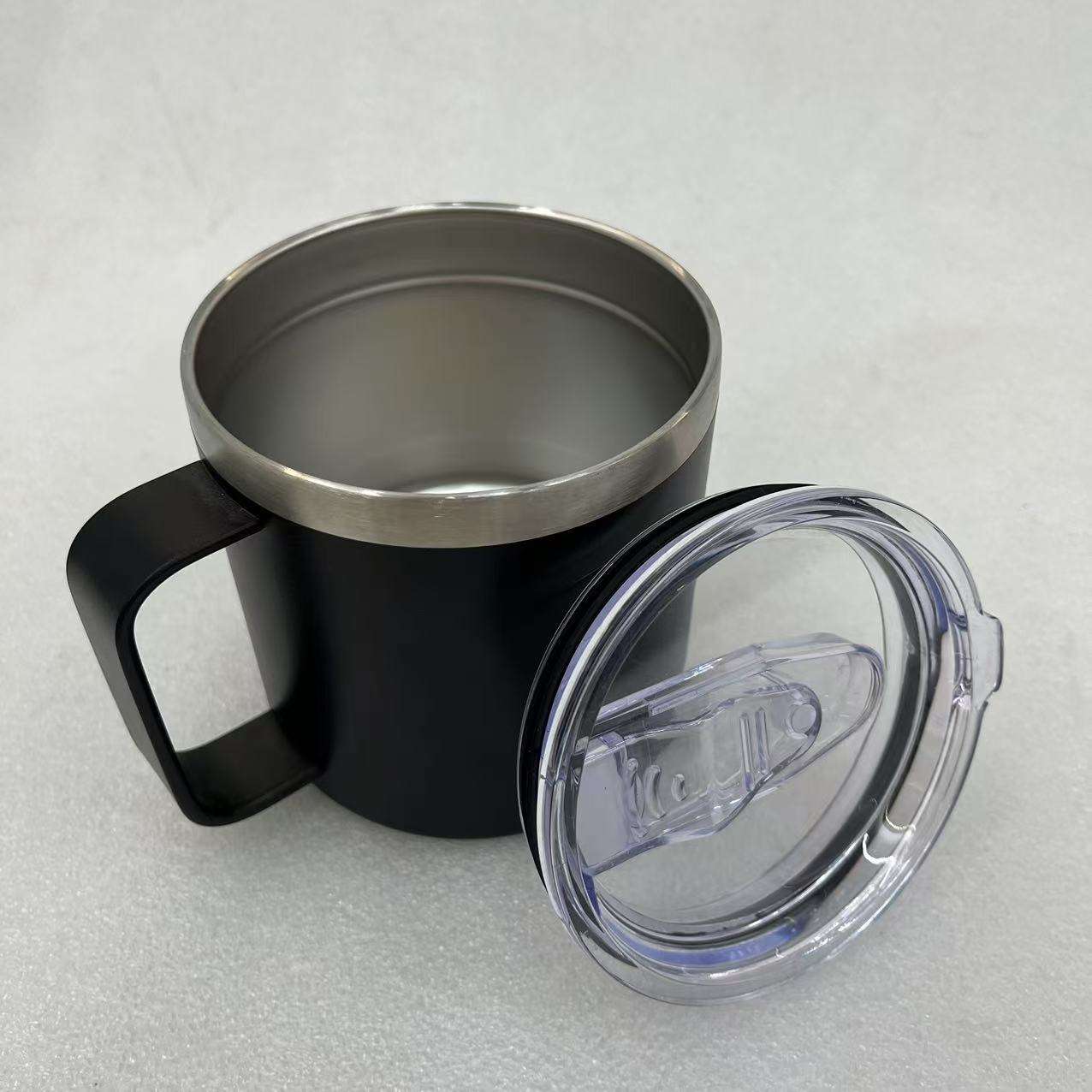 Hot Selling 450Ml Double-Walled Vacuum Insulated Stainless Steel Coffee Mug with Handle 304 Metal Tea Mugs Beer Drinking Cups