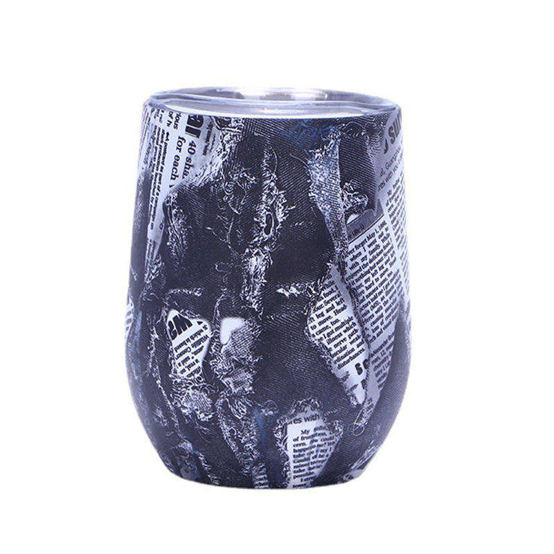 350ml Double Wall Thermal Coffee Mug Wine Stainless Steel 304 Outer 201 Inner Tumbler Gift with Lid