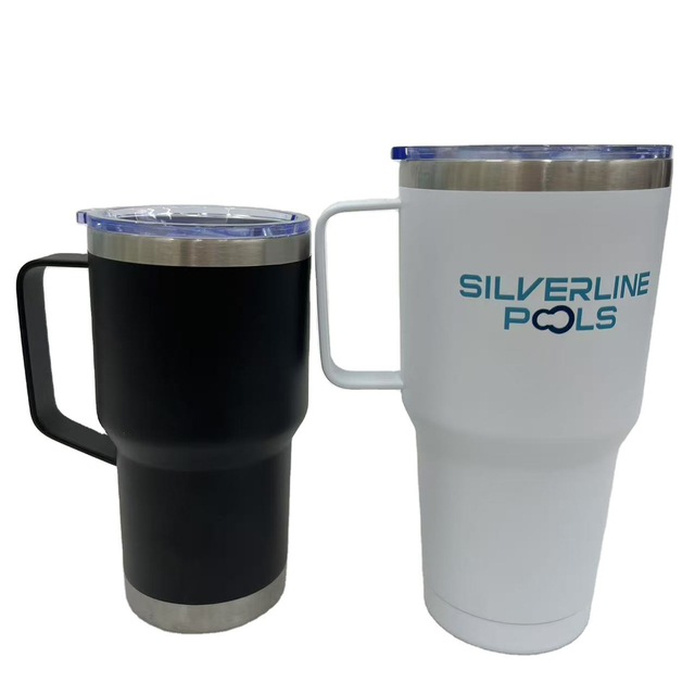 850ml New Outdoor Coffee Cup Custom Color Loo Car Mug with Lid and Handle 304 Stainless Steel Tumbler
