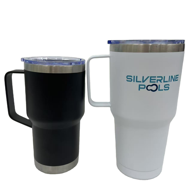850ml New Outdoor Coffee Cup Custom Color Loo Car Mug with Lid and Handle 304 Stainless Steel Tumbler