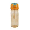 Cartoon PP Material Cute Children Kids Straw Water Bottle 550ml Leak Proof and with a Portable Handle