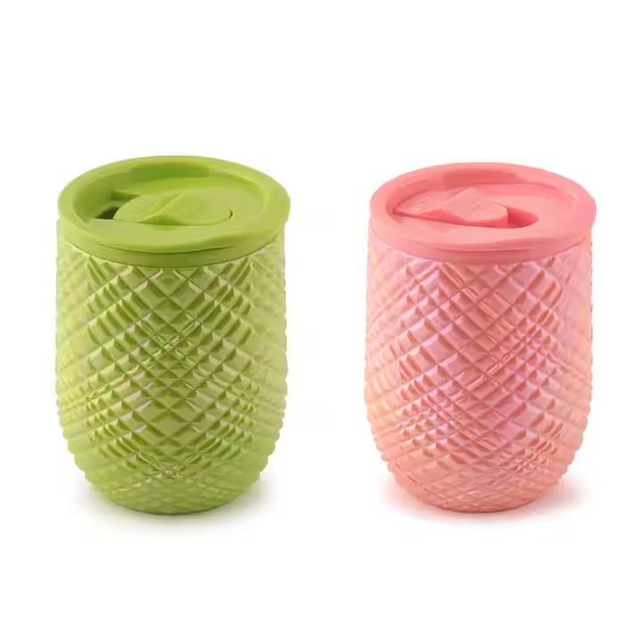 12oz Mini Cup with Double Layered Walls Designed with a Grid Shaped Cup Body for Children Suitable As a Cola Cup