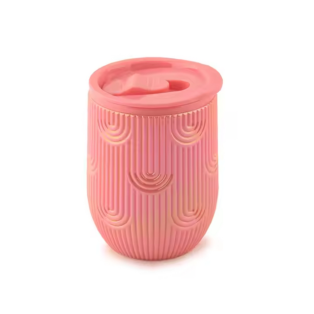 New Design Plastic Double Wall Wine Plastic Tumbler Mini Cup With Lid BPA Free