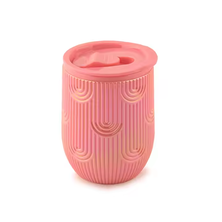 New Design Plastic Double Wall Wine Plastic Tumbler Mini Cup With Lid BPA Free