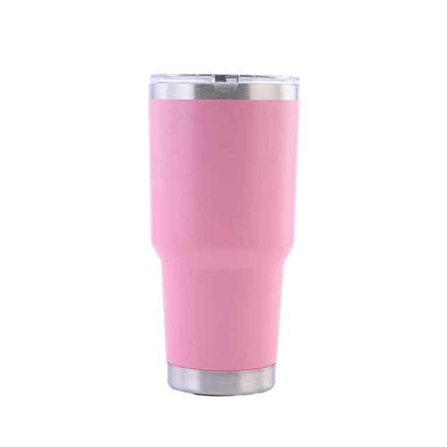30oz Double Wall Insulated Powder Coated Tumblers Cup Personalized Stainless Steel 304 Vacuum Flask Cups With Lid